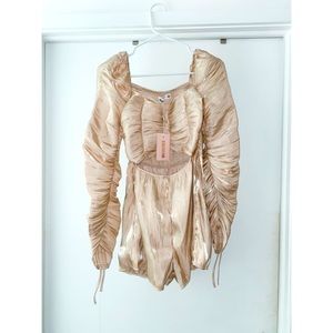 Gold Long Sleeve Romper